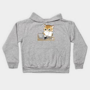 Mofu Sand Kitty Bored Cat Kids Hoodie